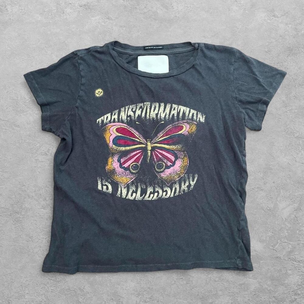 MOTHER Lil Sinful Tee S Transformation Is Necessary Graphic T-Shirt Boho